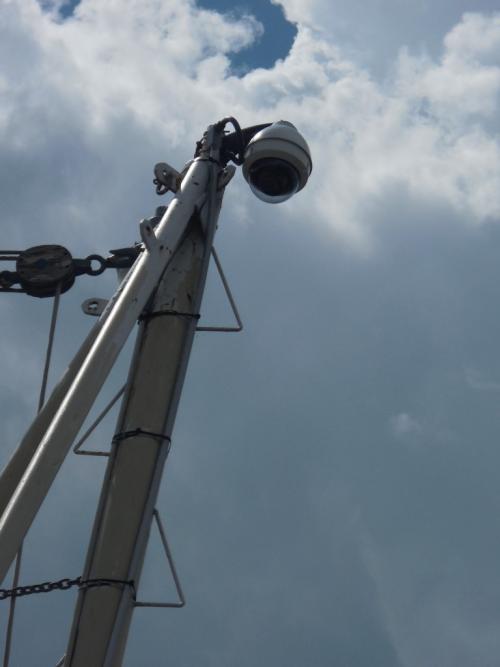Camera on a mast