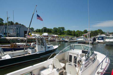 Boats docked at seasonal slips at Yankee Marina & Boatyard Boats docked at seasonal slips at Yankee Marina & Boatyard