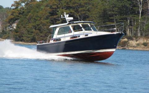 Motorboat cruising